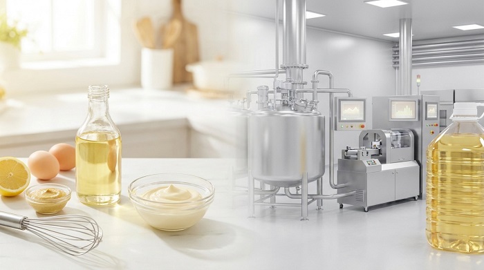 تفاوت روغن مناسب مایونز خانگی و صنعتی تفاوت روغن مناسب مایونز خانگی و صنعتی